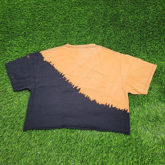 ACDC Leopard Crop-Top Shirt Womens Large 21x18 Tie-Dye - Picture 4 of 11